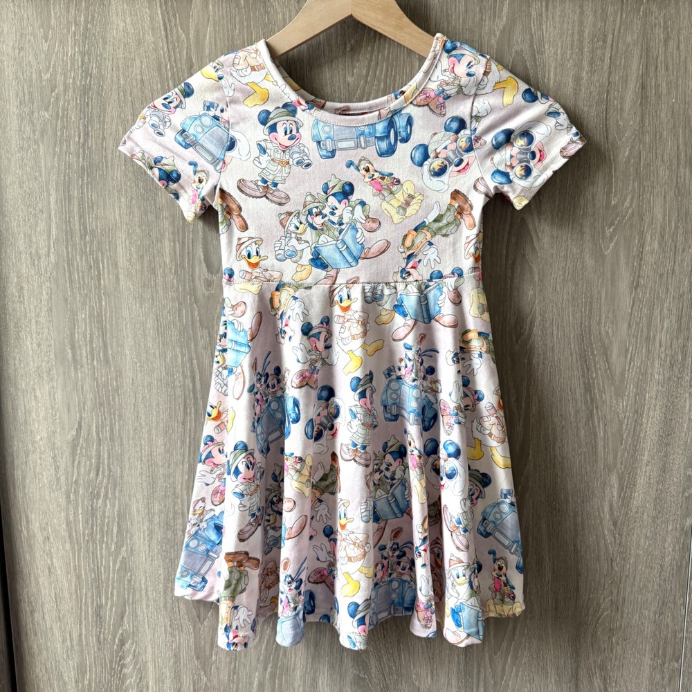 Goofy Boutique Safari Mickey Mouse Dress Girls Large 5/6 Disneycore Adventure